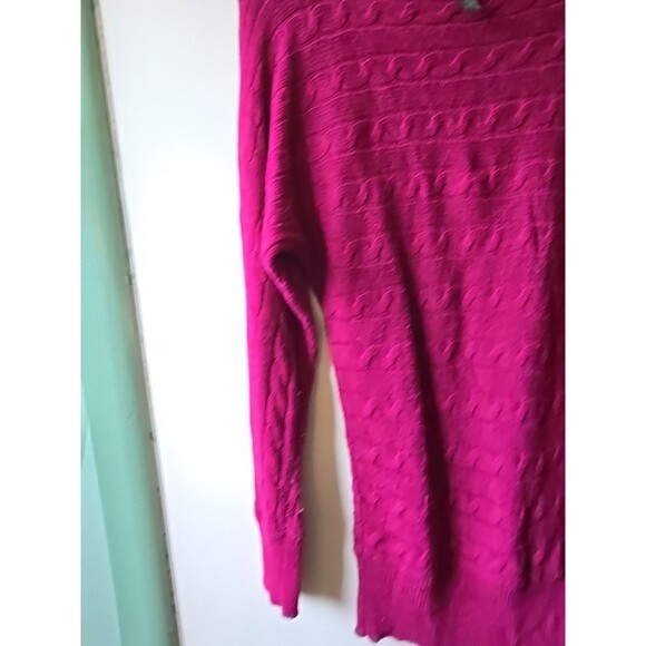 Lauren RALPH LAUREN Women's Small Wine Color Red Pullover Sweater Light Thin - Picture 2 of 5